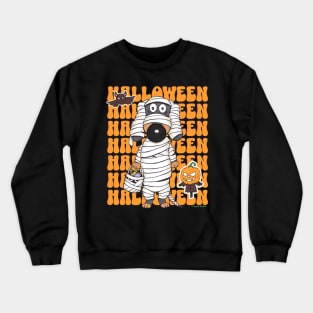 Cute Funny Halloween Doxie Dachshund Mummy Crewneck Sweatshirt